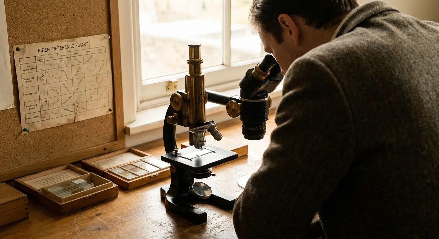 A polarized light microscope used for asbestos analysis
