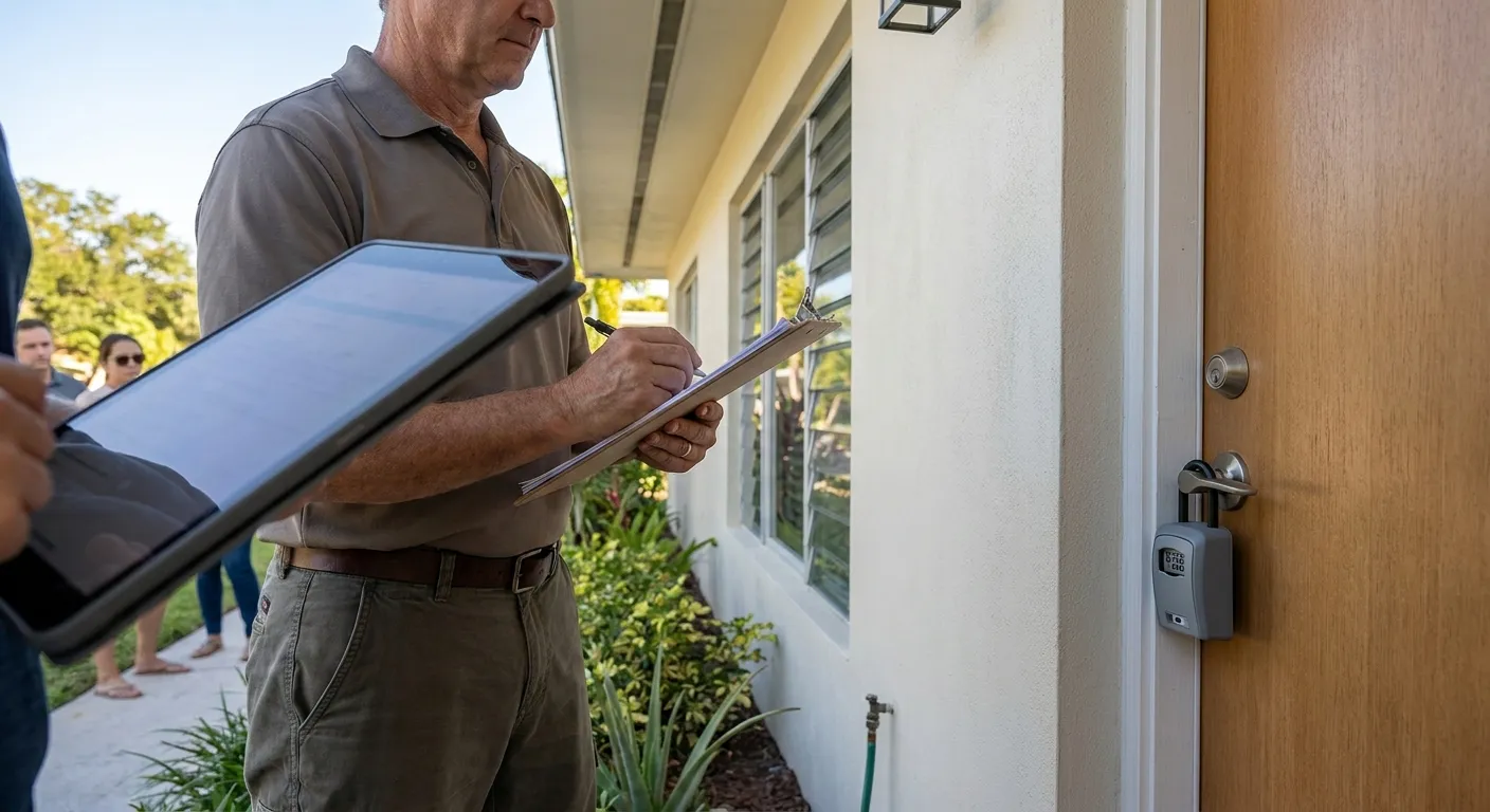 Pre-purchase asbestos testing at a Broward County home for sale