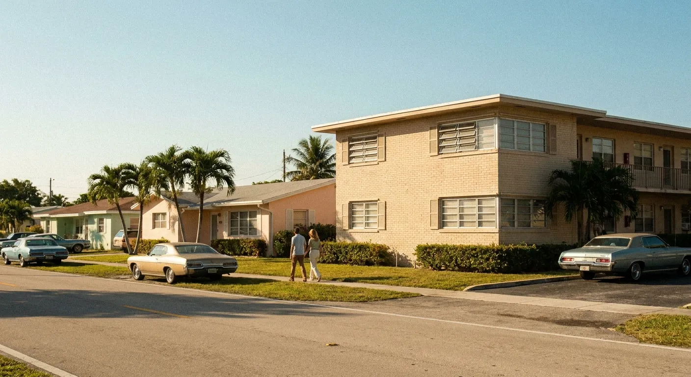Mid-century Sunrise, FL condo, an era where asbestos testing matters before renovation